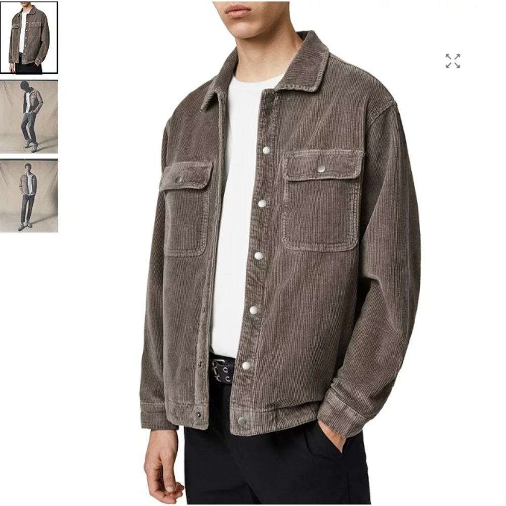ALLSAINTS Castleford Corduroy Overshirt Shirt Jacket Mens 2XL Relaxed Shacket